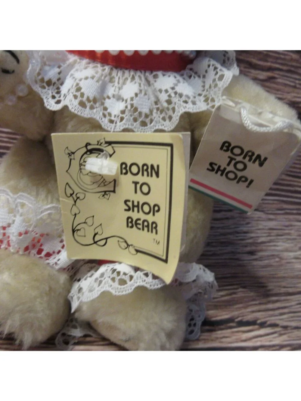 Country Cozy’s “BORN TO SHOP” Decorative Plush Female Jointed Bear w/Accessories